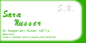 sara musser business card